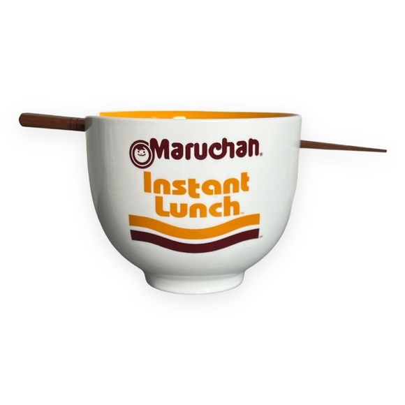 Maruchan Instant Noodles 24oz Mug Bowl with Wooden Chopsticks Mad Engine - Picture 1 of 9